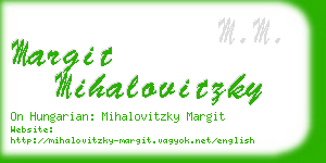 margit mihalovitzky business card